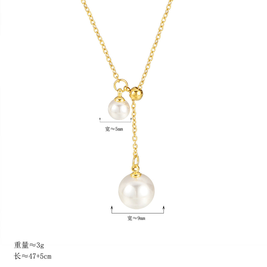 Damen elegante Halskette mit intensivem Perlenanhänger Shop Nory