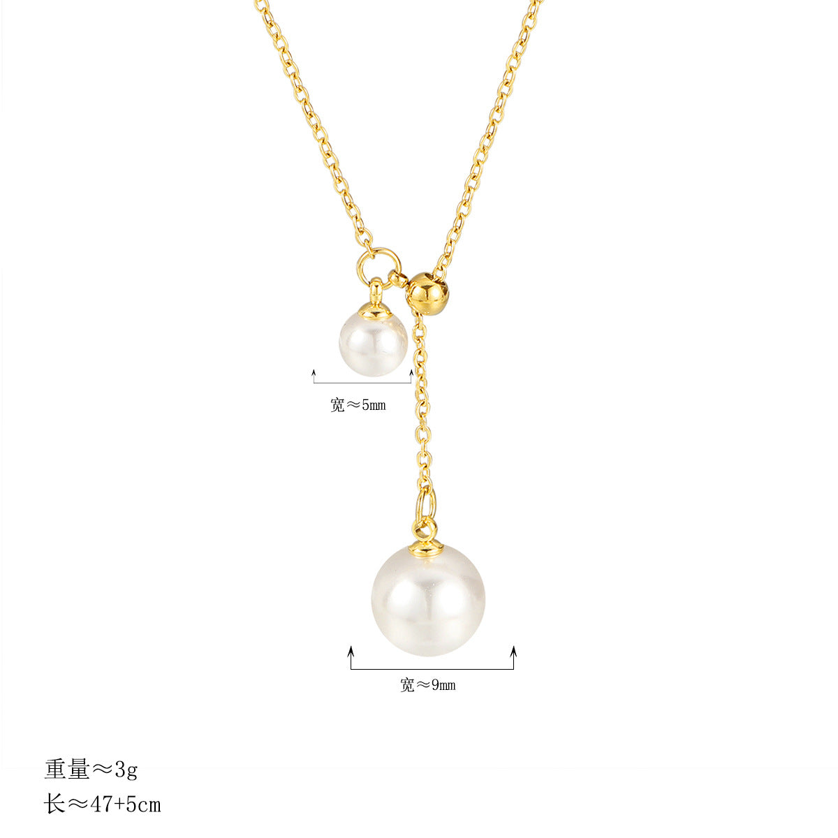 Damen elegante Halskette mit intensivem Perlenanhänger Shop Nory