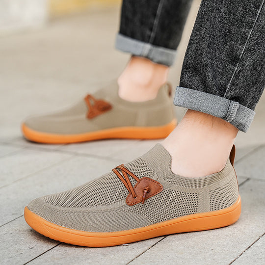 Herren gestrickter Mokassin-Slipper mit elastischem Schaft, Zierösen und stoßdämpfender Flexsohle Shop Nory