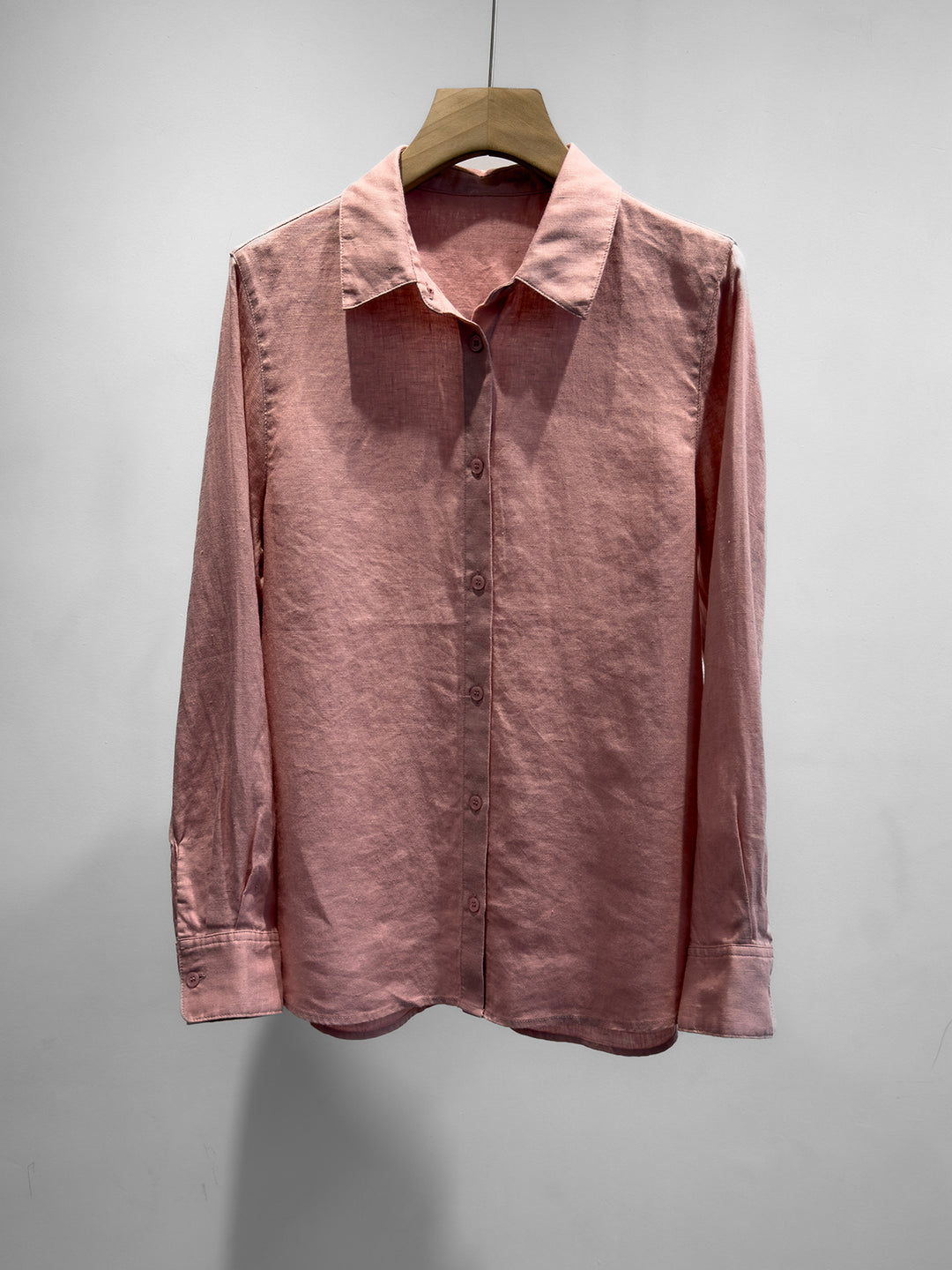 Damen Stylische Knopf-Down Leinenhemd Shop Nory
