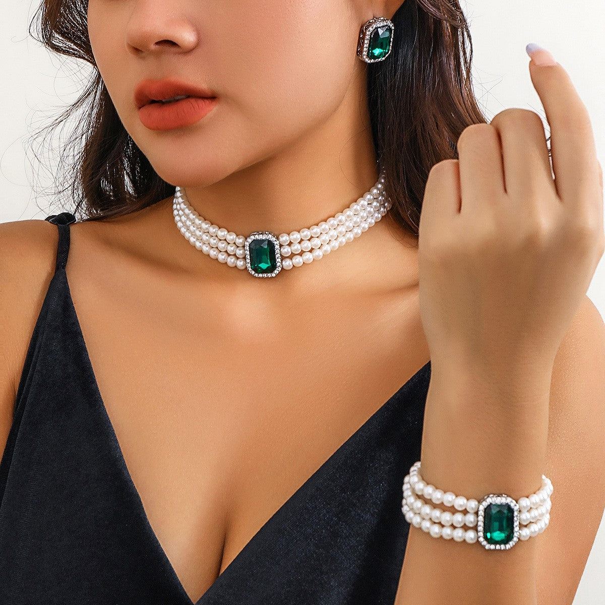 Damen Schmuckset mit Perlen Shop Nory
