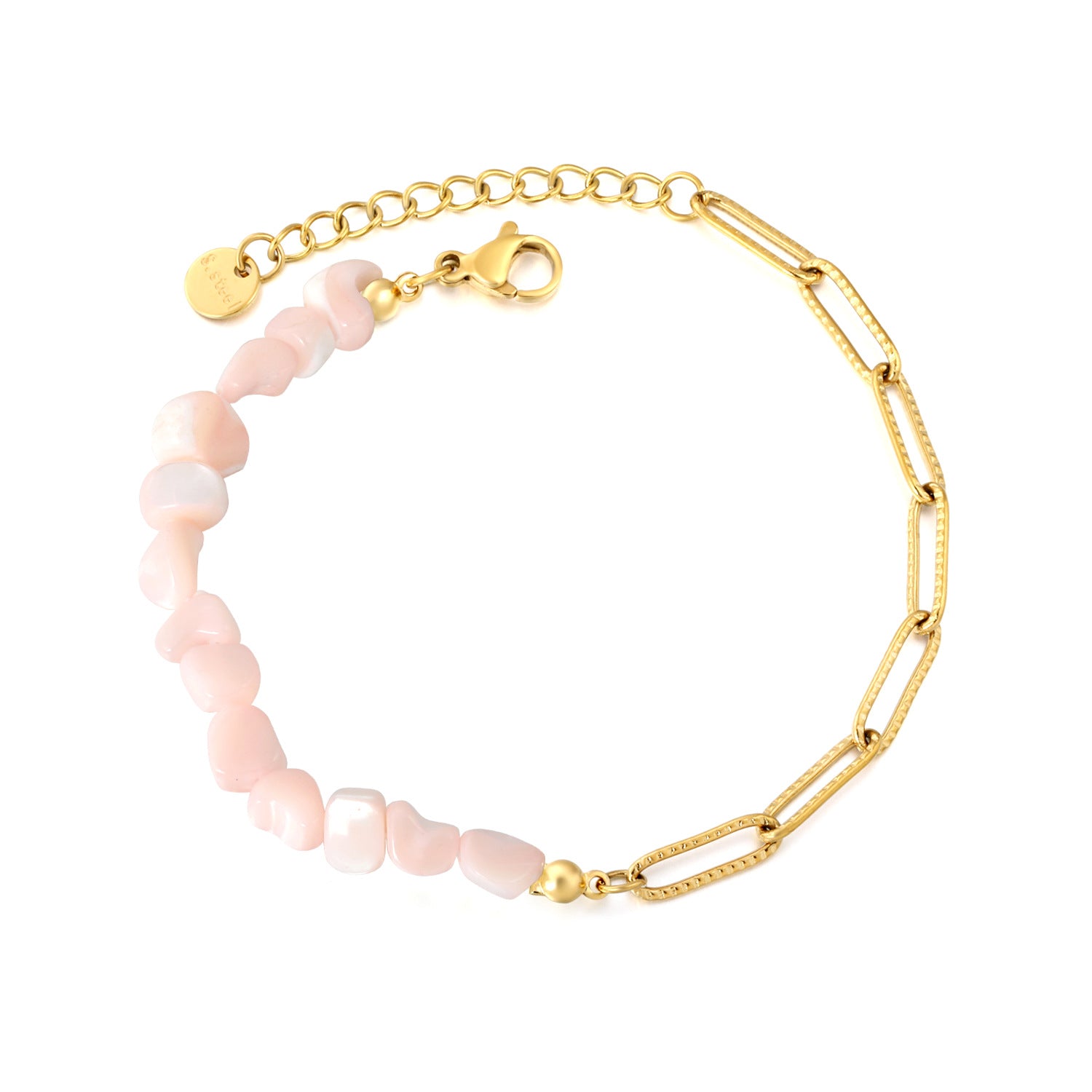 Damen Armband aus edlen Natursteinperlen und hochglänzendem Edelstahl Shop Nory