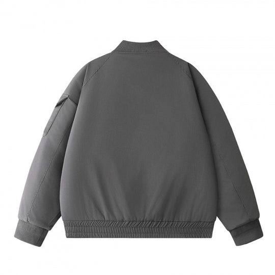 Unisex Kurz geschnittene Utility-Bomberjacke mit großen Fronttaschen und Ärmel-Organizer Shop Nory