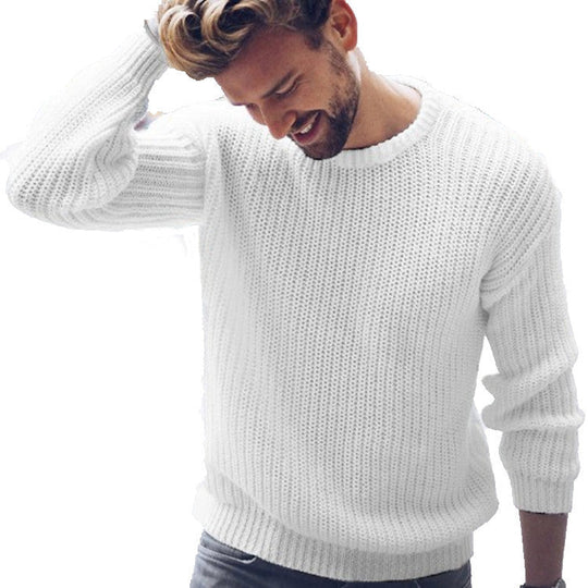 Herren Grobstrickpullover mit modernem Rippenmuster und lässigem Schnitt