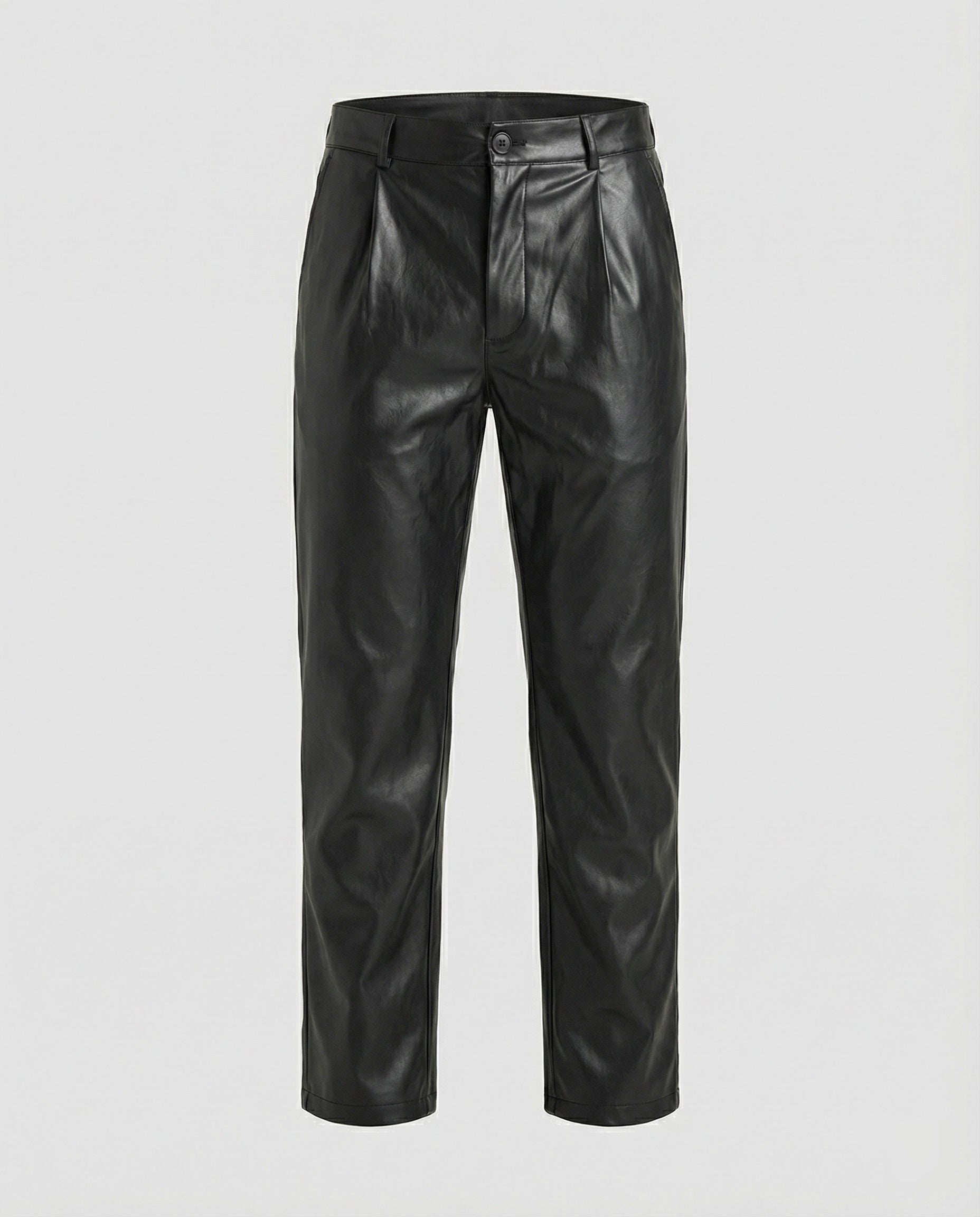 Herren Kunstlederhose elegant geschnitten