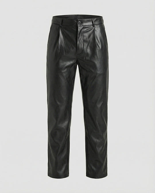 Herren Kunstlederhose elegant geschnitten