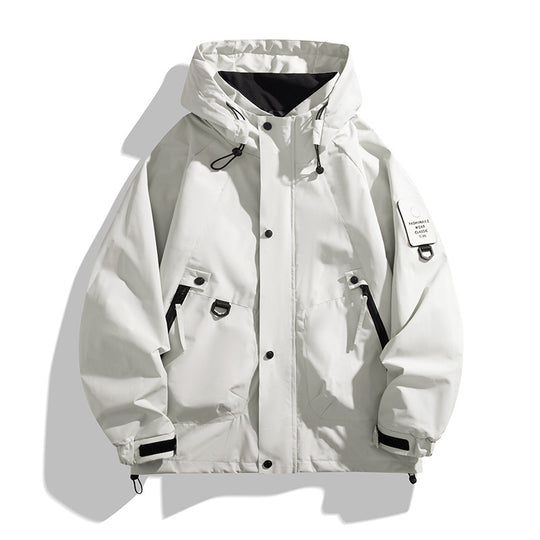Herren Technische Oversized-Fieldjacke mit wasserabweisender Membran, Utility-Ringen und verdeckter Druckknopfleiste Shop Nory