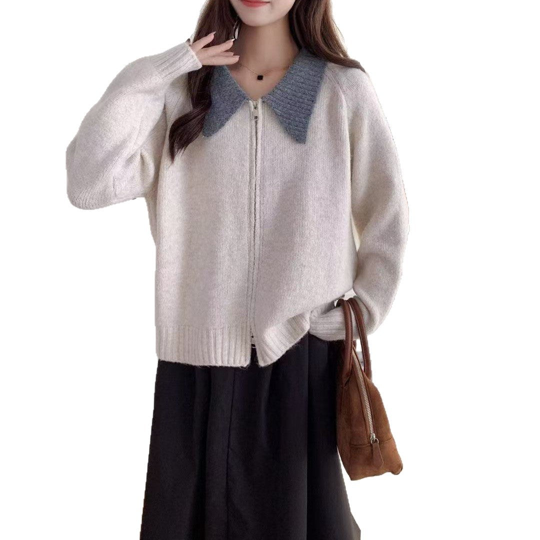 Damen Gemütlicher Zip-Pullover Shop Nory