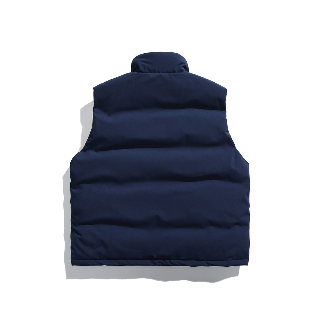 Unisex Wattierte Utility-Weste mit hohem Stehkragen und aufgesetzten Klappentaschen Shop Nory