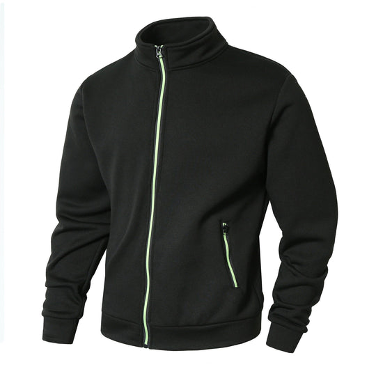 Herren Fleecejacke mit hohem Kragen und Reißverschluss Shopnory