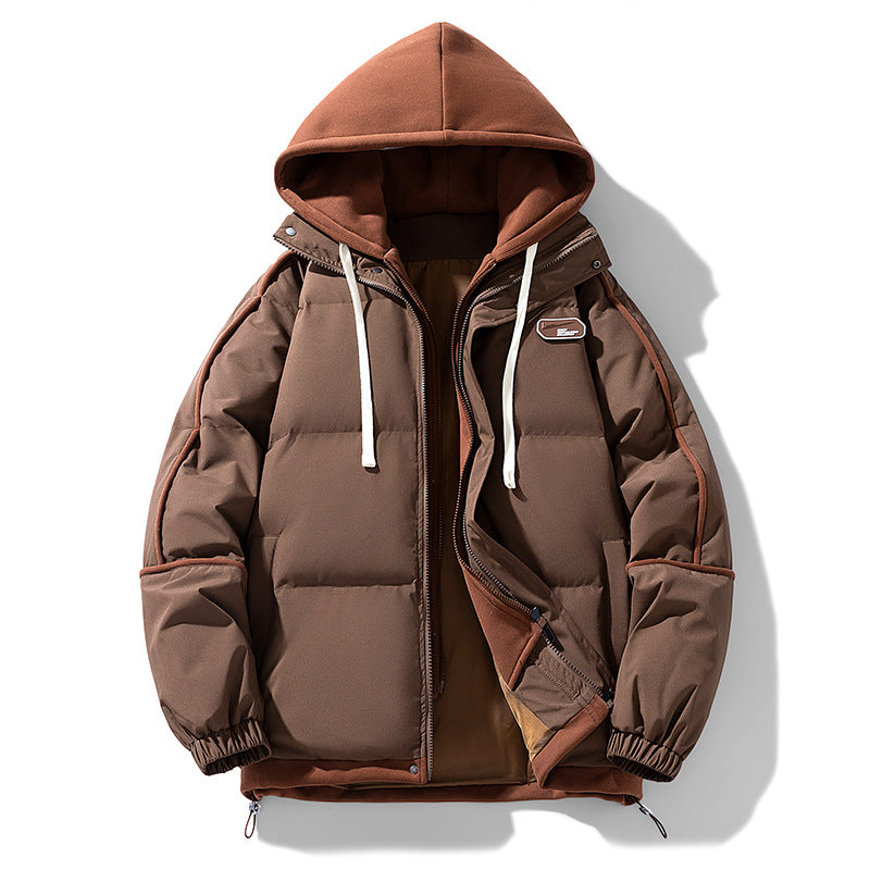 Damen Kurz geschnittene Steppjacke mit kontrastierender Fleece‑Kapuze und Kordelzug Shop Nory