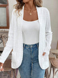Damen Elegante Strickjacke mit feiner Lochmusterung
