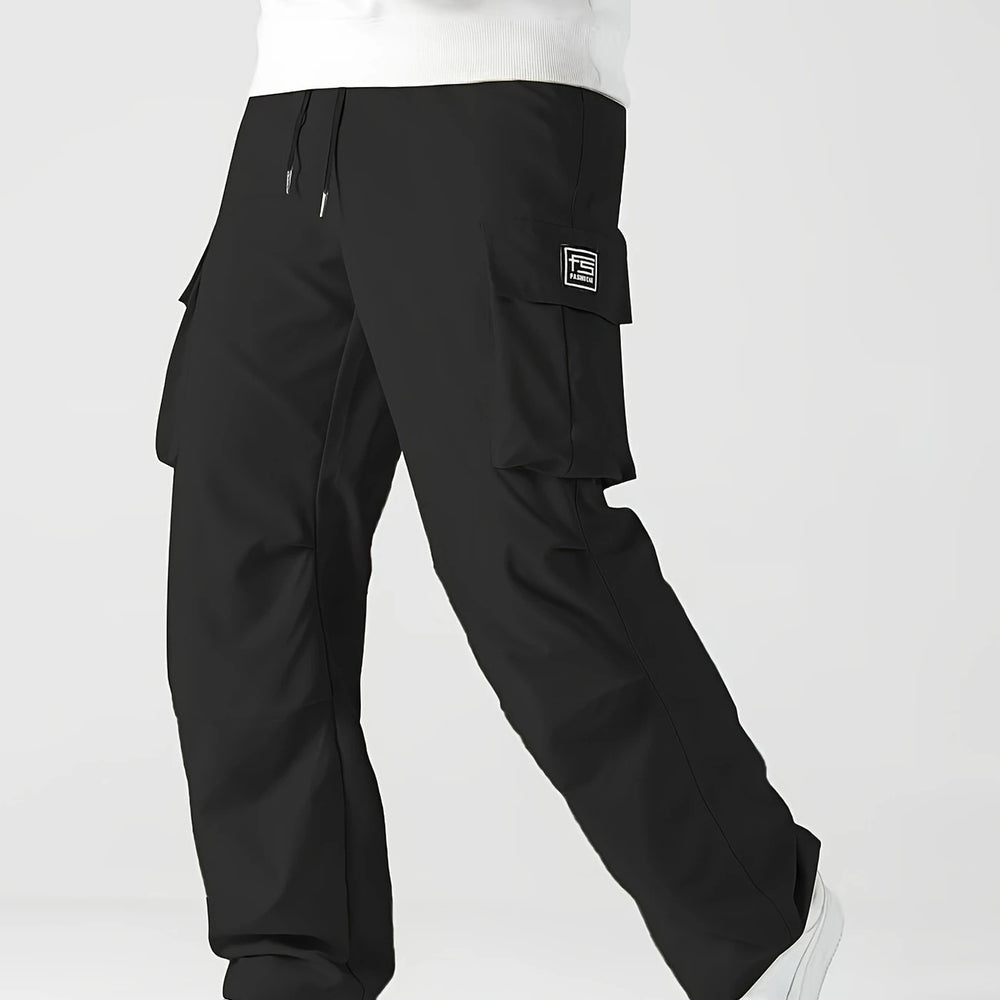 Herren Relaxed Cargo-Hose mit Tunnelzugbund, großen Klapp‑Utilitytaschen und geradem Bein Shop Nory
