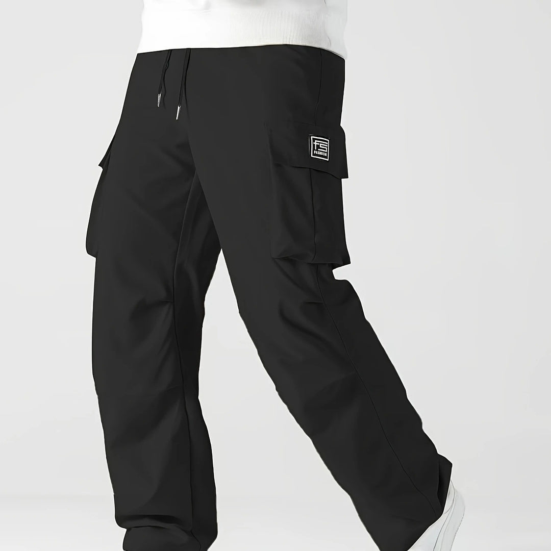 Herren Relaxed Cargo-Hose mit Tunnelzugbund, großen Klapp‑Utilitytaschen und geradem Bein Shop Nory
