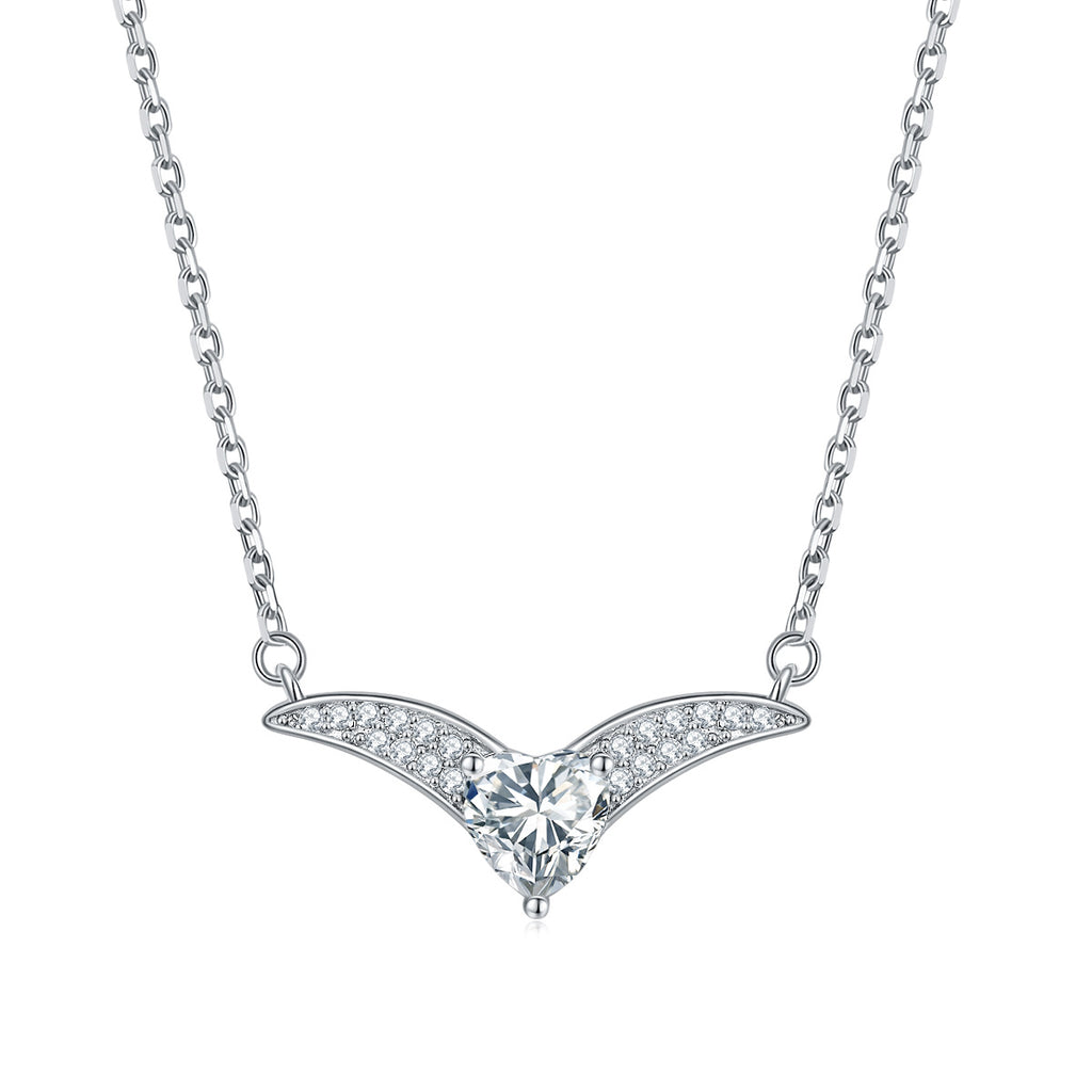 Damen Anhänger mit funkelndem Zirkonia-Rahmen und eleganter Kettenstruktur Shop Nory