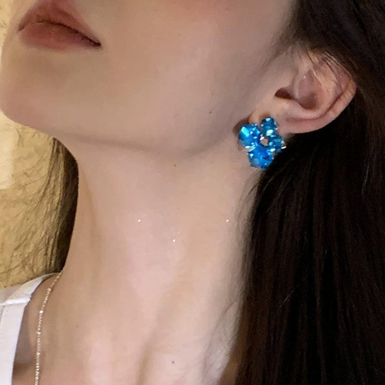 Damen Ohrstecker aus facettiertem Kristall Shop Nory