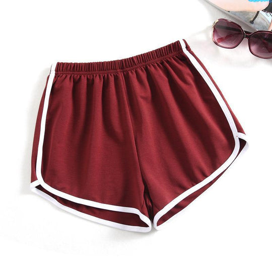 Damen Sportliche Shorts mit elastischem Bund und Kontraststreifen