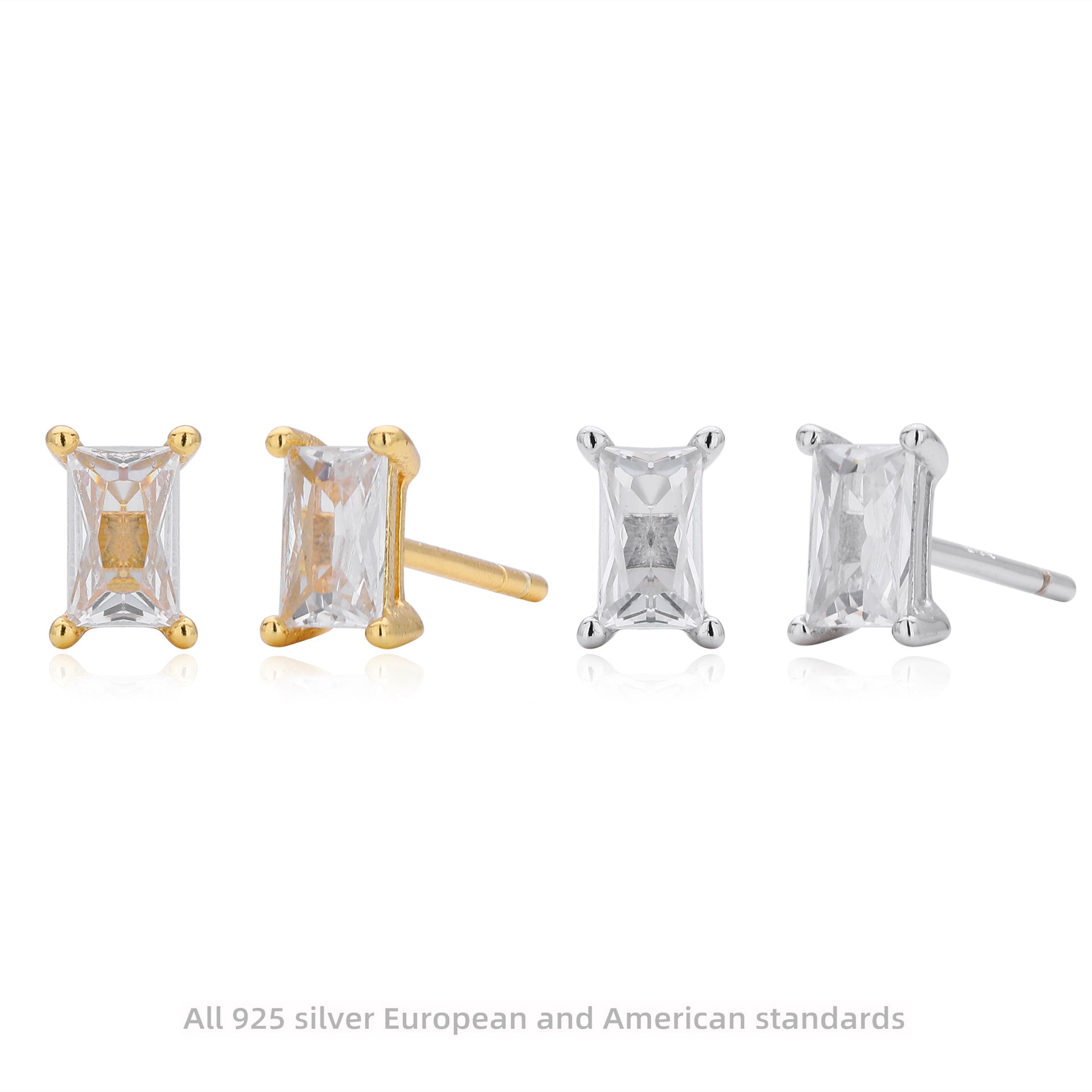 Damen Ohrstecker aus 925er Sterling Silber mit hochwertigem 5A Zirkon Shop Nory