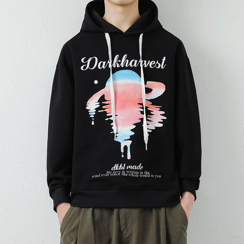 Herren Modischer Kapuzenpullover mit kreativen Grafikdruck Shop Nory