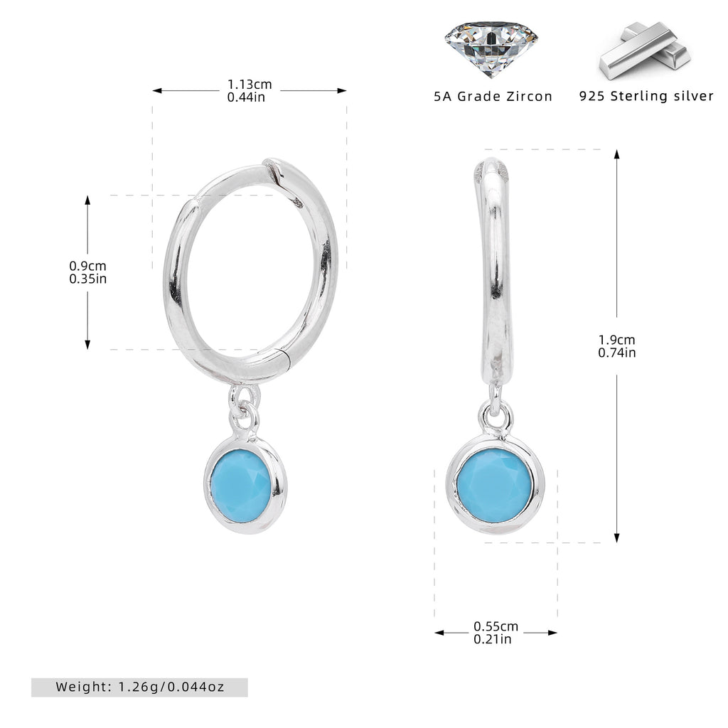 Damen Ohrhänger mit Smoky Zirkon-Anhängern aus hochwertigem 925 Sterling Silber Shop Nory
