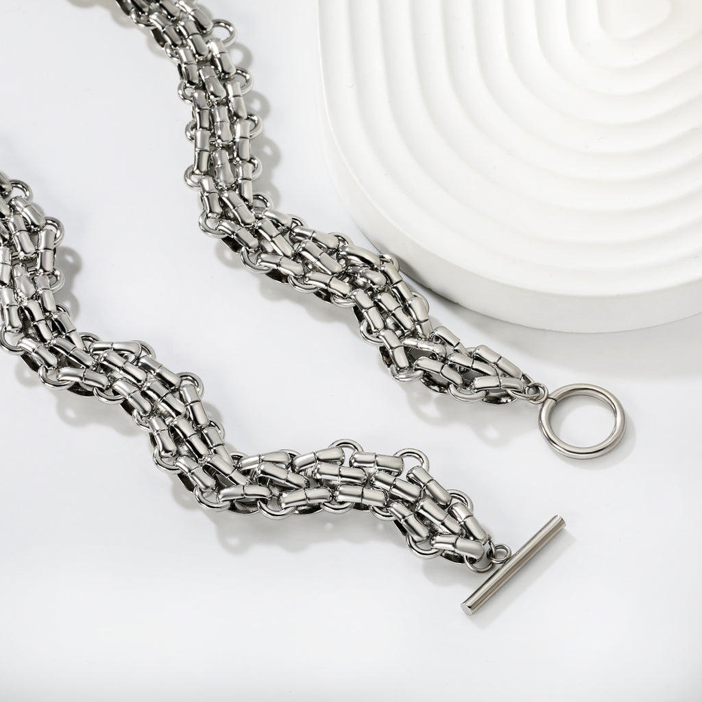 Damen Edelstahl Gliederkette mit verstellbarem Verschluss Shop Nory