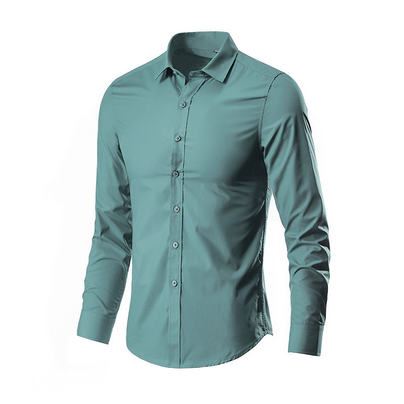 Herren Slim-Fit Businesshemd aus Stretch-Baumwollmix mit Kentkragen Shop Nory