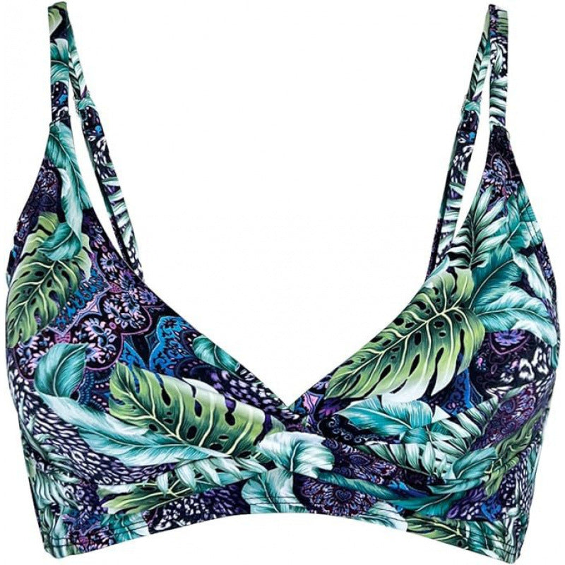 Damen Sportliches Bikini-Oberteil mit Wickel-Design