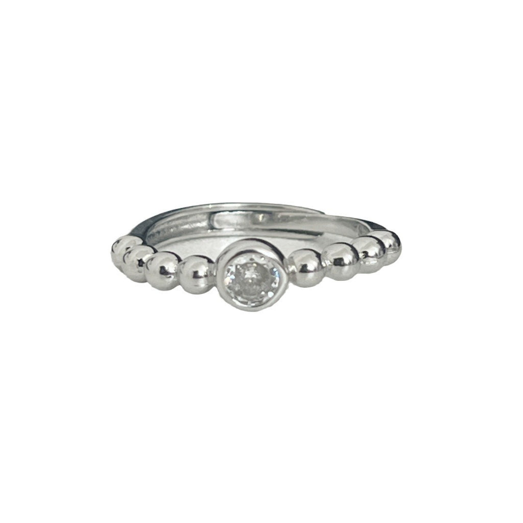 Damen Ring mit funkelndem Zirkon und Kugel-Design Shop Nory