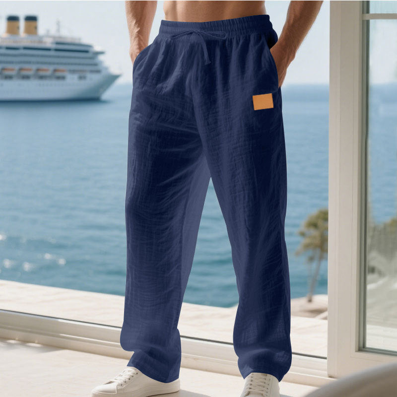 Herren Bequeme und luftige Sommerhose aus leichtem Leinenmaterial