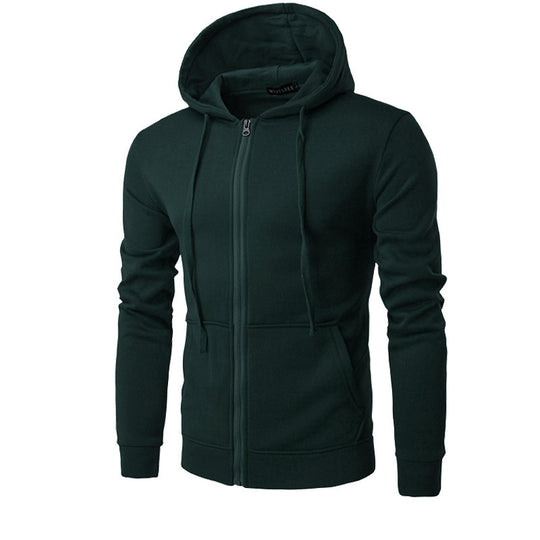 Herren nan Slim-Fit Kapuzensweatjacke mit mittigem Reißverschluss, doppellagiger Kapuze und praktischen Eingrifftaschen Shop Nory