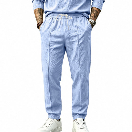 Herren Leichte Tapered-Jogginghose mit Bundfalten, elastischem Tunnelzug und Seitentaschen Shop Nory