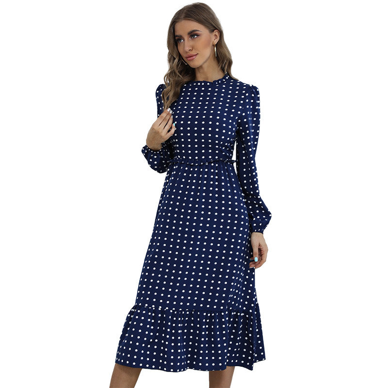 Damen Verspielt gemustertes Maxikleid mit Rüschendetails Shop Nory