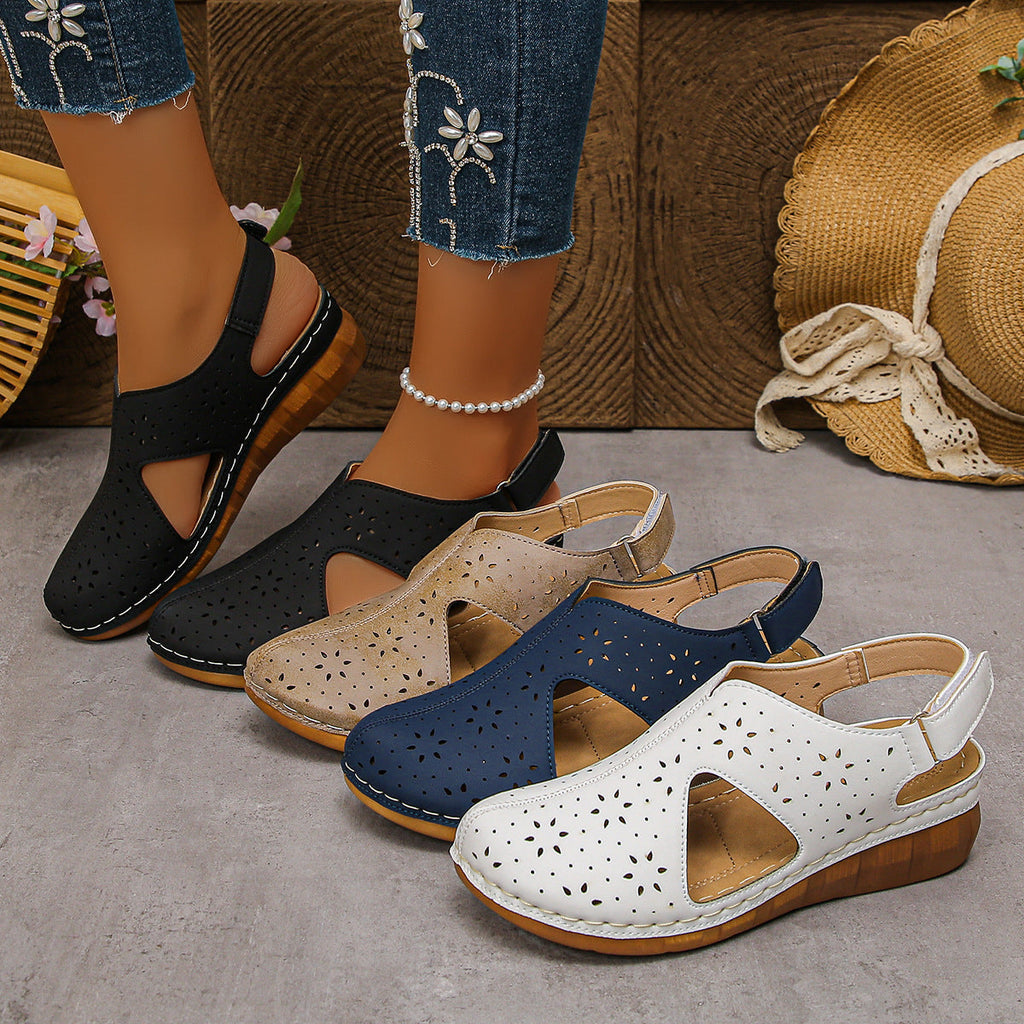 Damen Luftige Clogs mit eleganter Perforation und bequemer Sohle