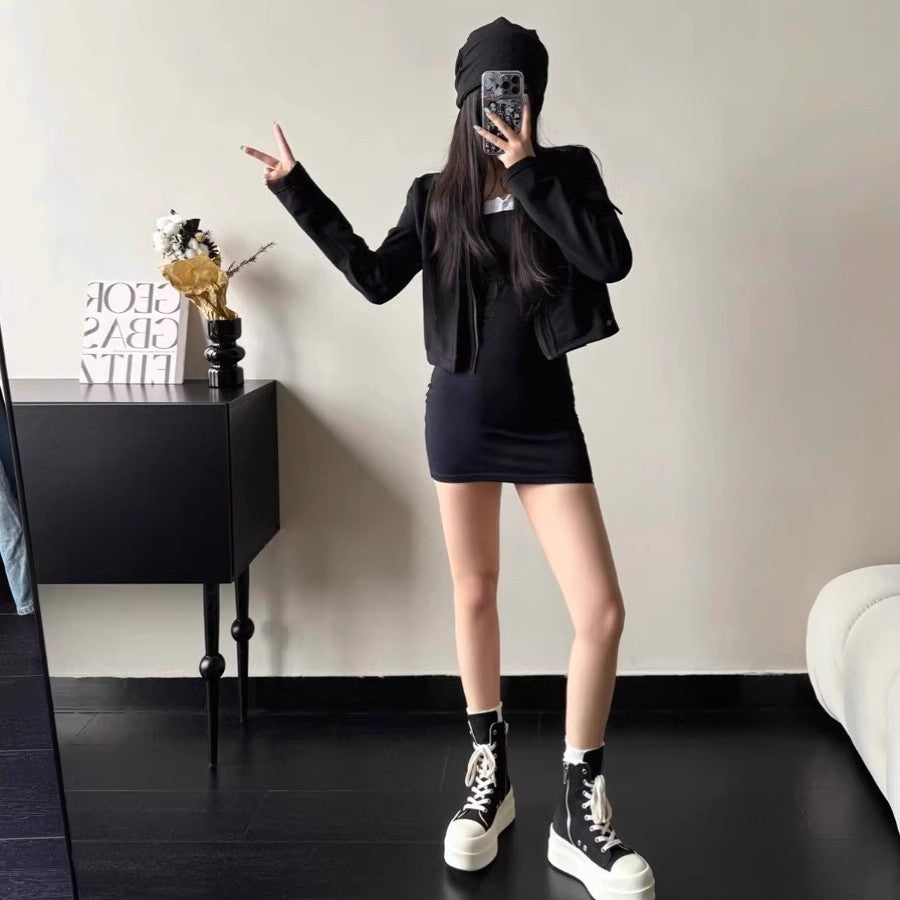 Damen High-Top Plateau Sneakers mit Reißverschluss