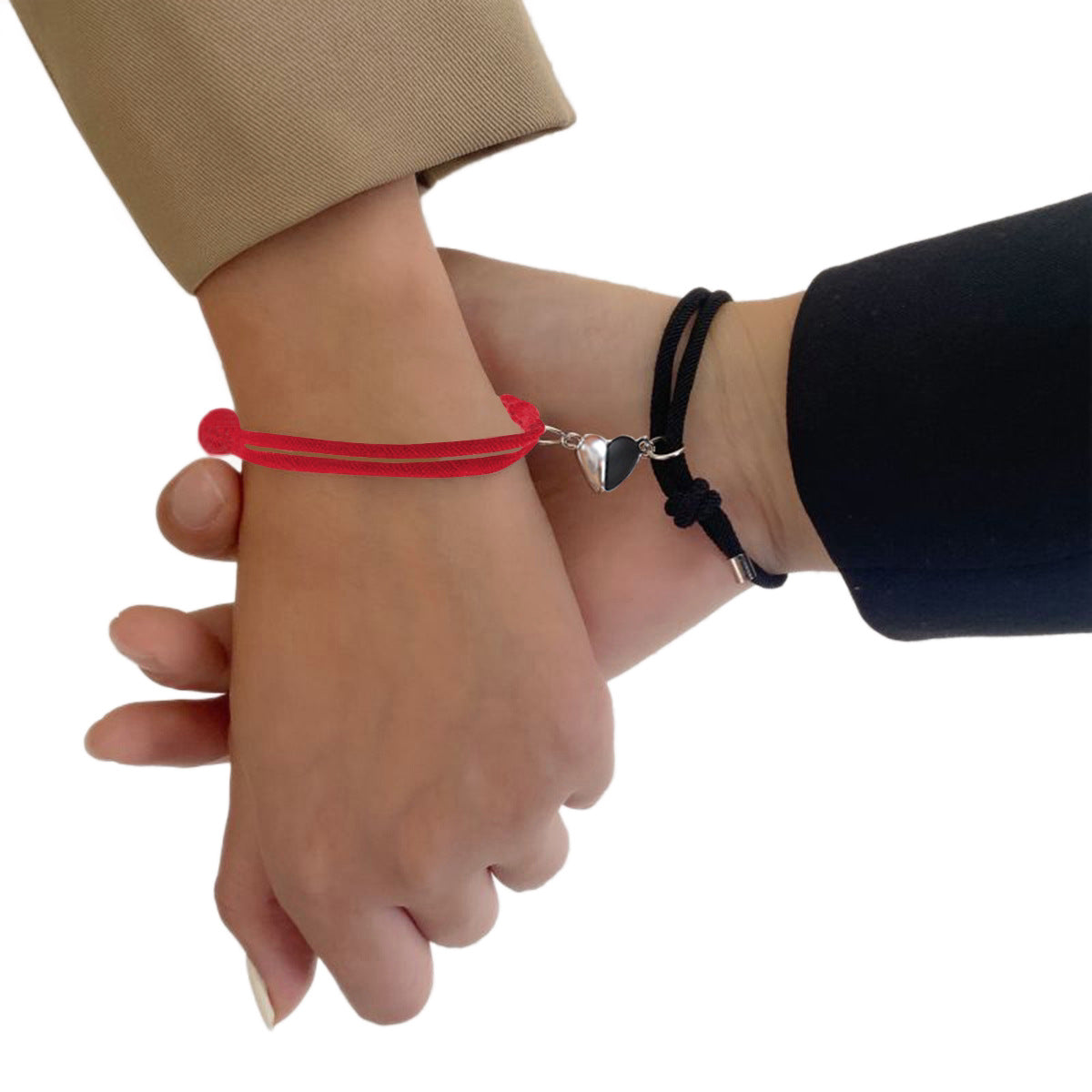 Damenarmband aus feinem elastischen Material mit herzförmigen Anhängern Shop Nory