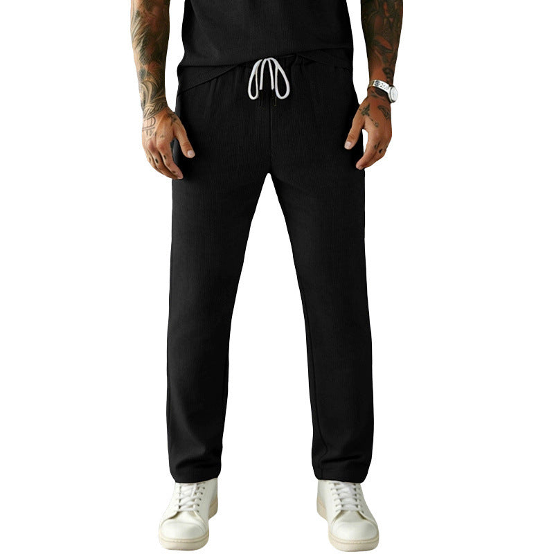 Herren Slim-Fit Jogginghose mit Kordelzug, elastischem Bund und seitlichen Eingrifftaschen Shop Nory