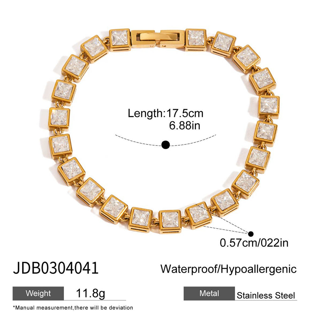 Damen Armband mit funkelnden Zirkonia und hypoallergener Edelstahlverarbeitung Shop Nory