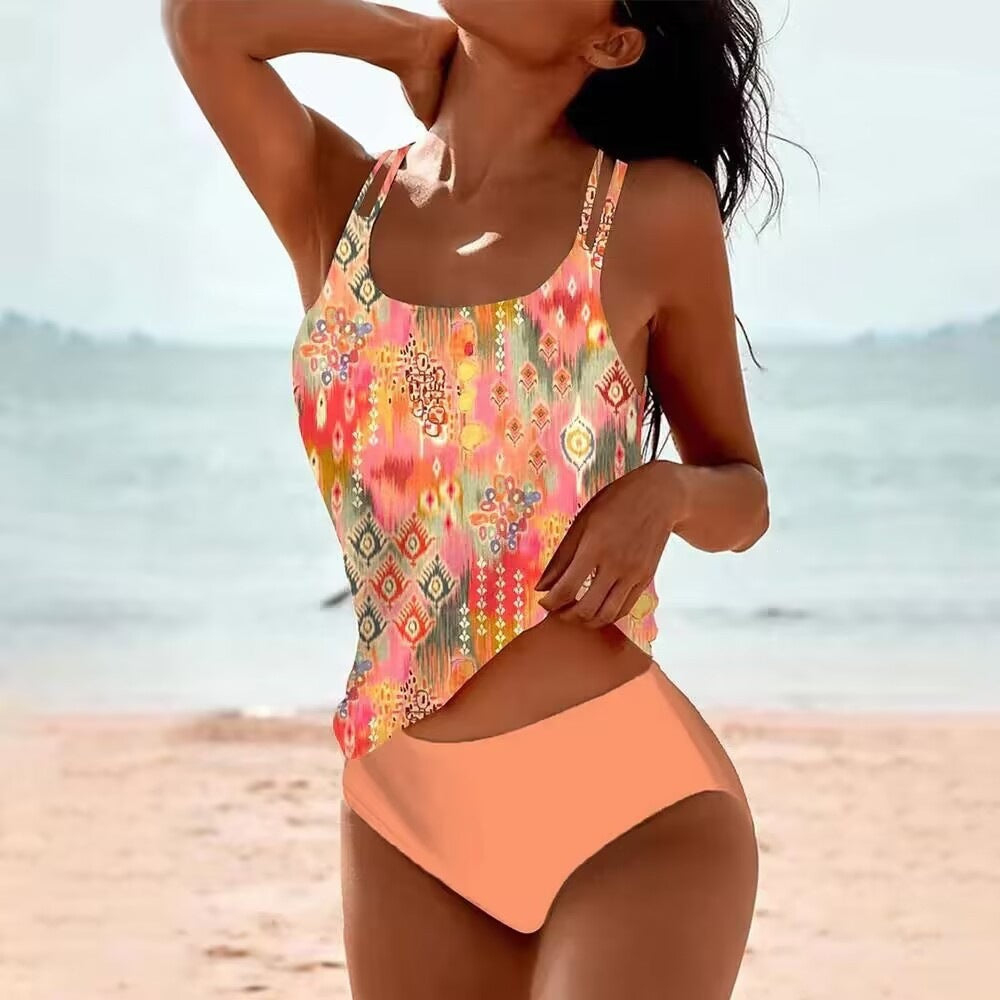Damen Tankini mit verspieltem floralem Design Shopnory