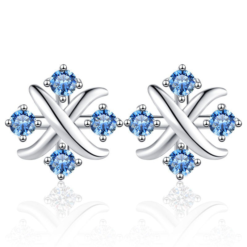 Damen Funkelnde Ohrstecker mit elegantem Kristall-Design Shop Nory