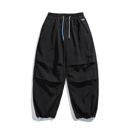Herren Baggy-Cargo-Hose mit elastischem Tunnelzugbund, Kordelzug und verstellbaren Saumbündchen Shop Nory