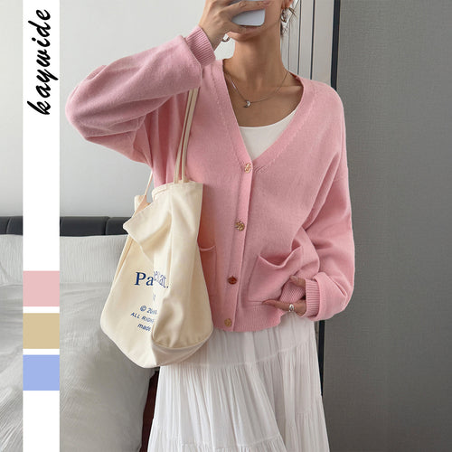 Damen nan kuschelige Oversize-Strickjacke mit aufgesetzten Taschen, weitem Arm und feinem Kaschmir-Mix Shop Nory