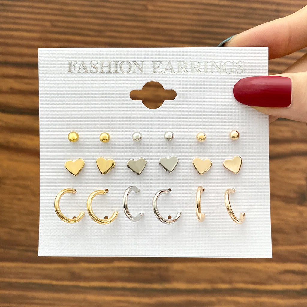 Damen Ohrringe Set mit vielfältigen Designs und funkelnden Elementen Shop Nory