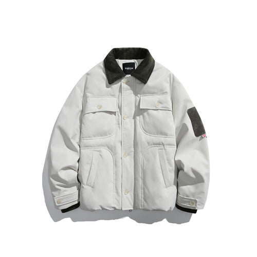 Herren Isolierte Fieldjacke im Workwear-Stil mit Cordkragen, Ellenbogen-Patches und aufgesetzten Taschen Shop Nory