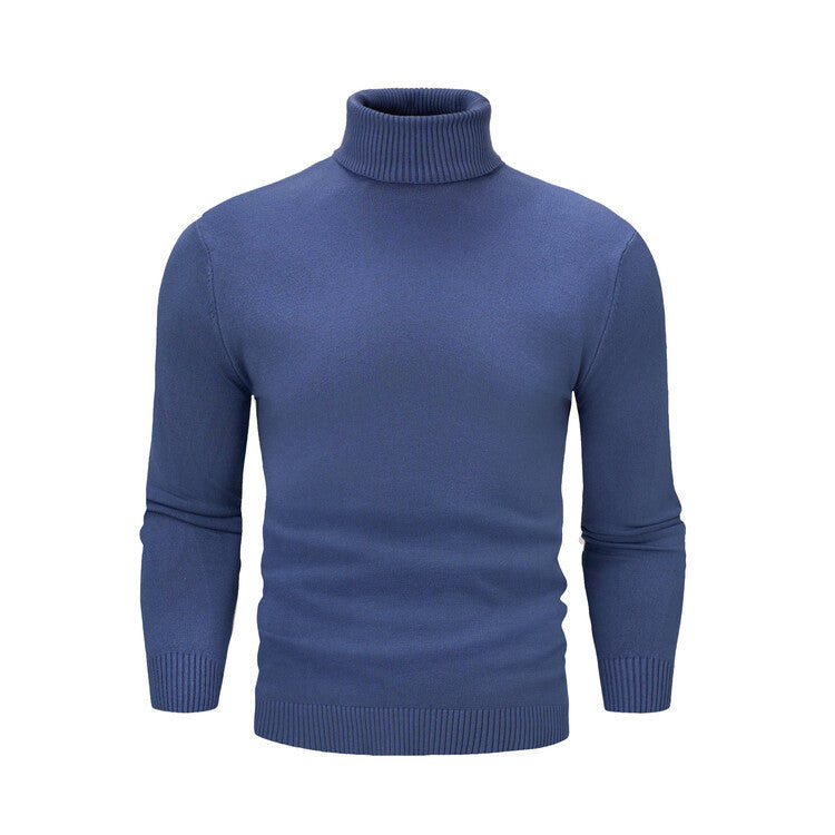 Herren eleganter Rollkragenpullover aus feiner Merinowolle