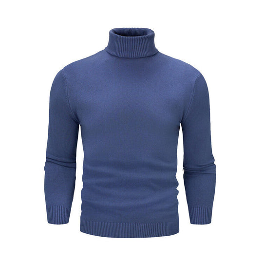 Herren eleganter Rollkragenpullover aus feiner Merinowolle