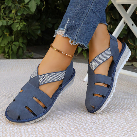 Damen Atmungsaktive Freizeitsandalen mit elastischen Riemen und ergonomischem Fußbett Shopnory