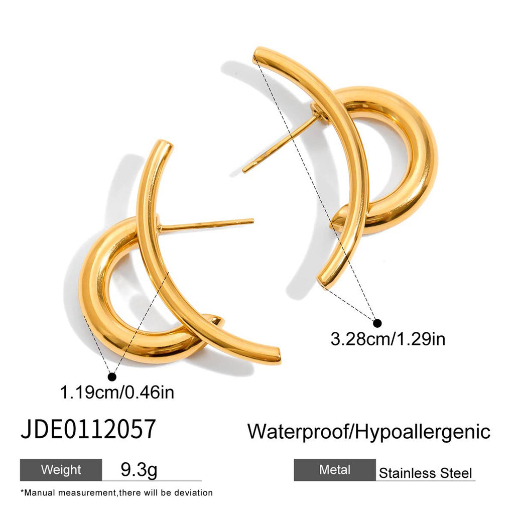 Damen Offener Ring mit glänzender Doppelspirale aus hypoallergenem Edelstahl Shop Nory