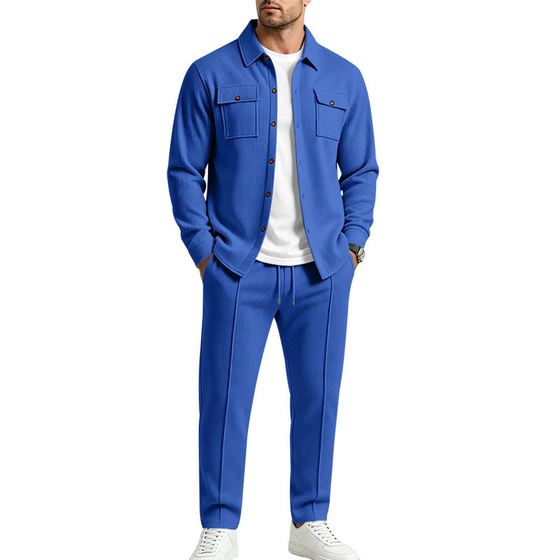 Herren Overshirt- und Jogger-Set aus strukturierter Strickqualität Shop Nory