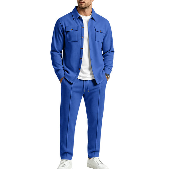 Herren Overshirt- und Jogger-Set aus strukturierter Strickqualität Shop Nory