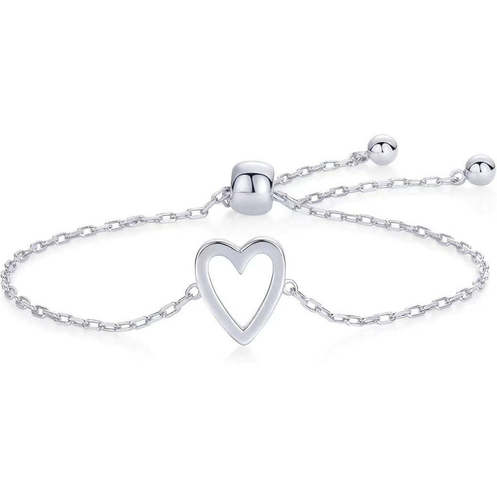 Damen Armbandset mit filigranen Herzmotiven und einstellbarem Verschluss Shop Nory